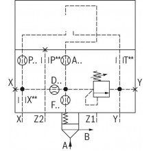 2-way cartridge valves, pressure functions LFA..DBS (high-pressure)