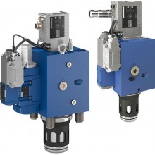 Directional high-response cartridge valve, pilot-operated, with integrated electronics (OBE) and analog or field bus interface 2WRCE; 2WRCF