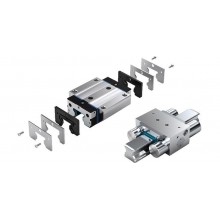 V-guide for lateral retention of Roller Guide Rails